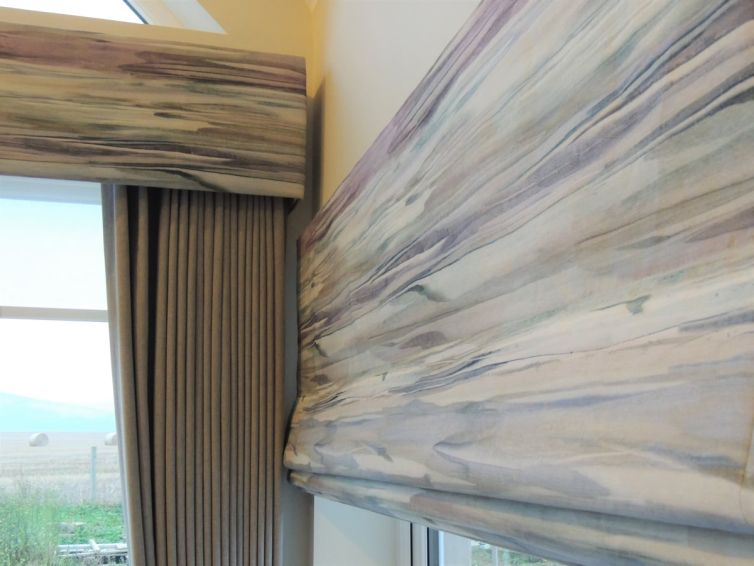 Handmade roman blinds