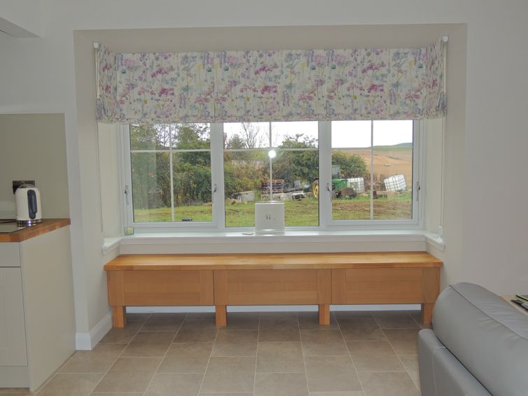 floral print roman blinds