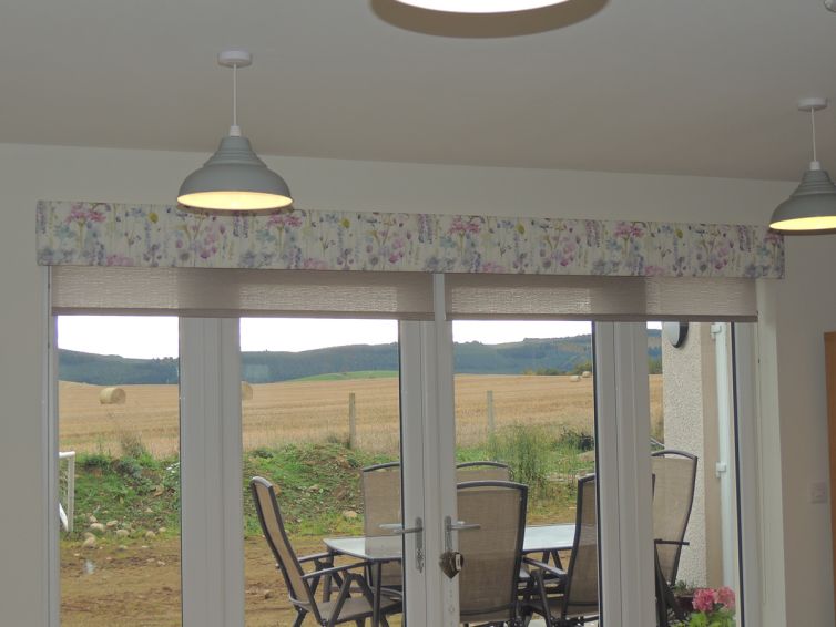 floral print roman blinds