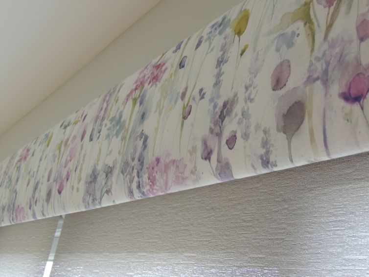 floral print roman blinds