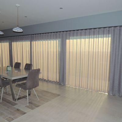 Provide Window Dressings & Wallpaper for 3 Bedrooms & Open Plan Living Area